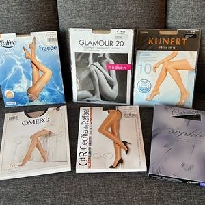 European Pantyhose Lot - new - various brands - XL - black & nude